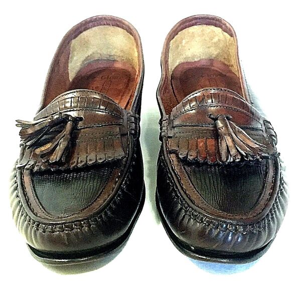 Giorgio Brutini Shoe 9.5 D Lizard Kiltie Tassel Loafer Le Glove Brown SlipOn Men main image 7